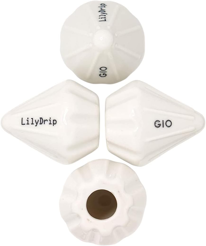 GIO – Ceramic Pour-over Coffee Accessory for Pour-Over Cone Dripper, Slow Flow Rate