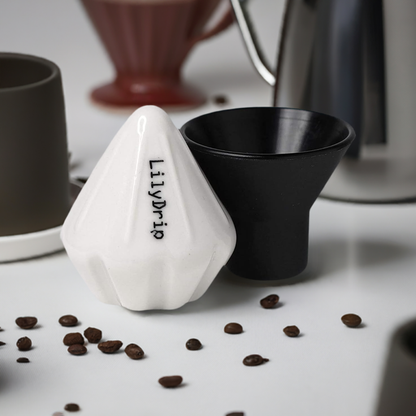 GIO Ceramic Pour-over Coffee Accessory for Slow Flow Rate, Fits Pour-Over Cone Dripper, Hario V60, Origami Brewers