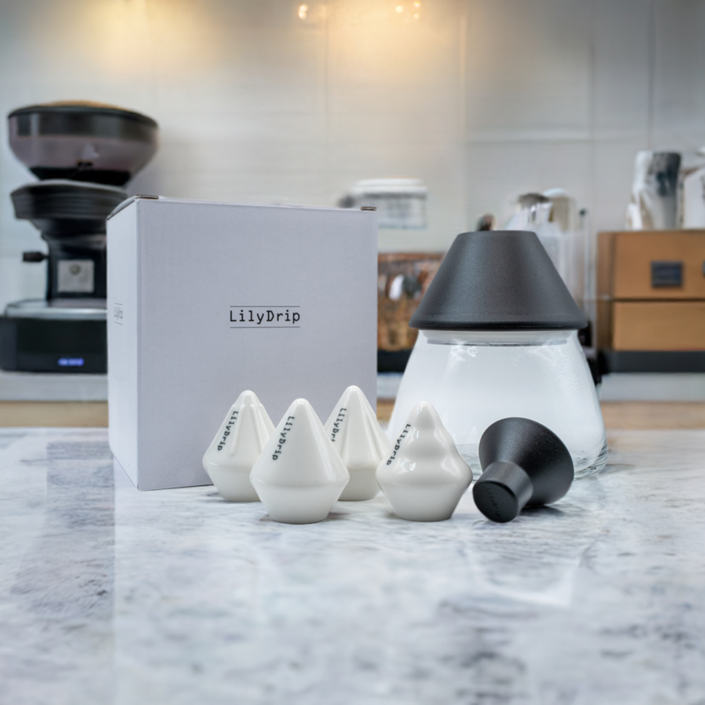 LilyDrip Family Set: Premium Handcrafted Ceramic Pour-Over Coffee Maker, Artisan Filter Drip Coffee Brewing Kit, Elegant Home Barista Style Coffee Set for Connoisseurs