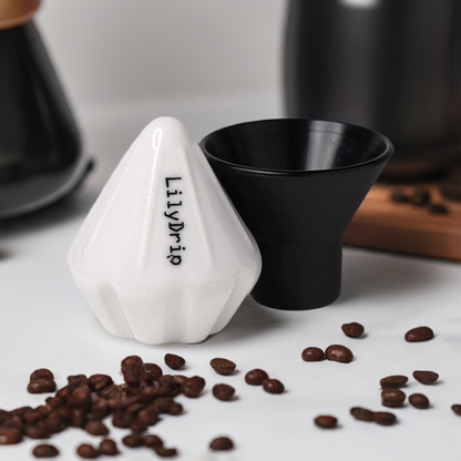 GIO Ceramic Pour-over Coffee Accessory for Slow Flow Rate, Fits Pour-Over Cone Dripper, Hario V60, Origami Brewers