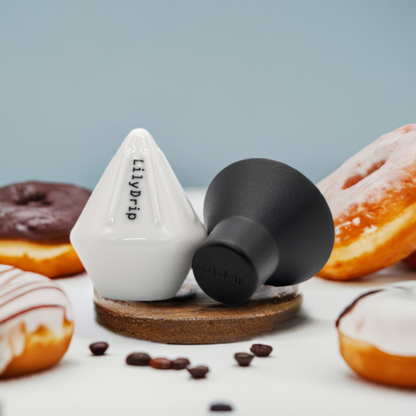 Donut Ceramic Pour-over Coffee Accessory for fast flow rate, Fits Pour-Over Cone Dripper, Hario V60, Origami Brewers, Improves Flow Rate